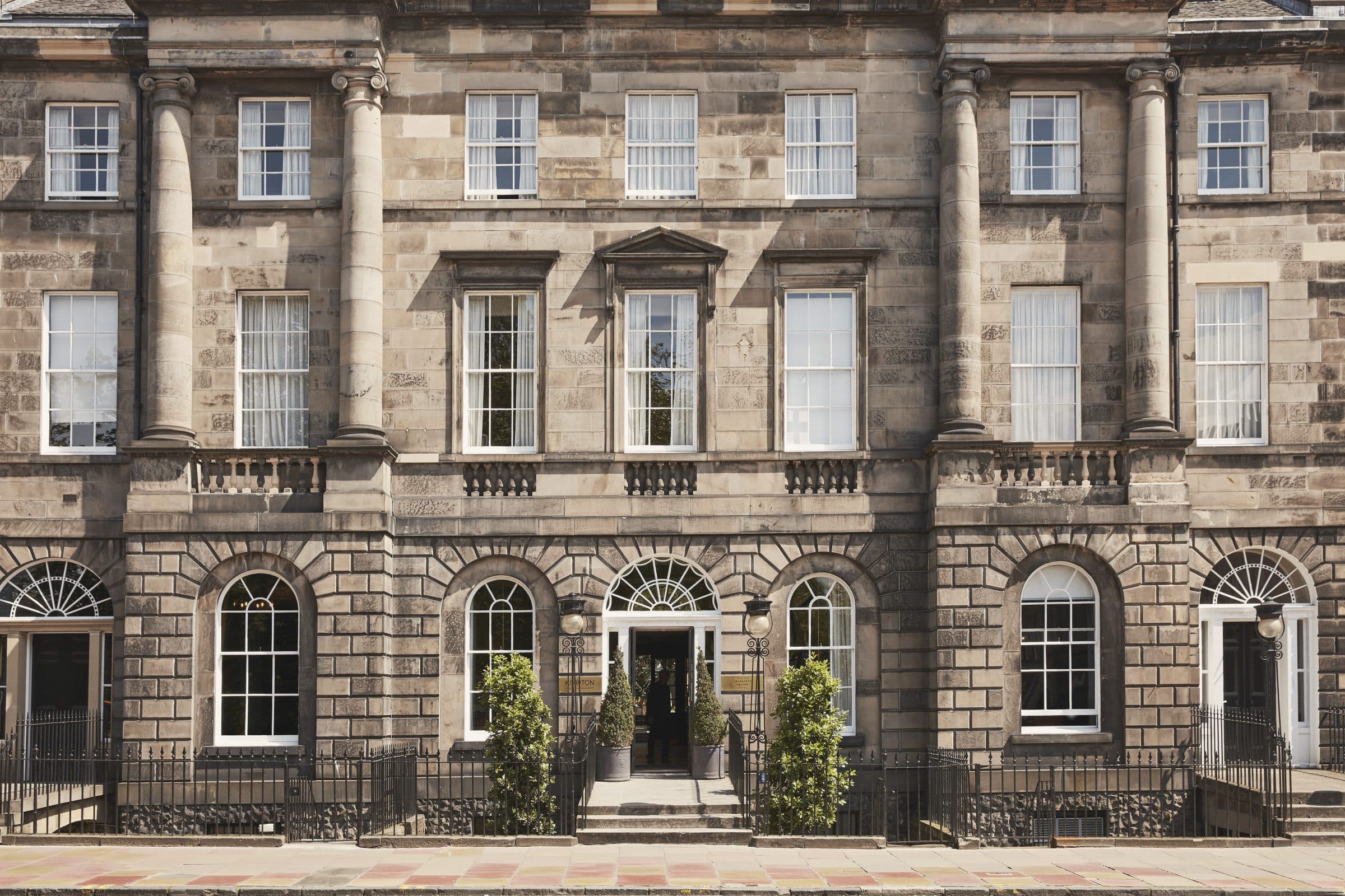 The Georgian front of the Kimpton Charlotte Square, Edinburgh