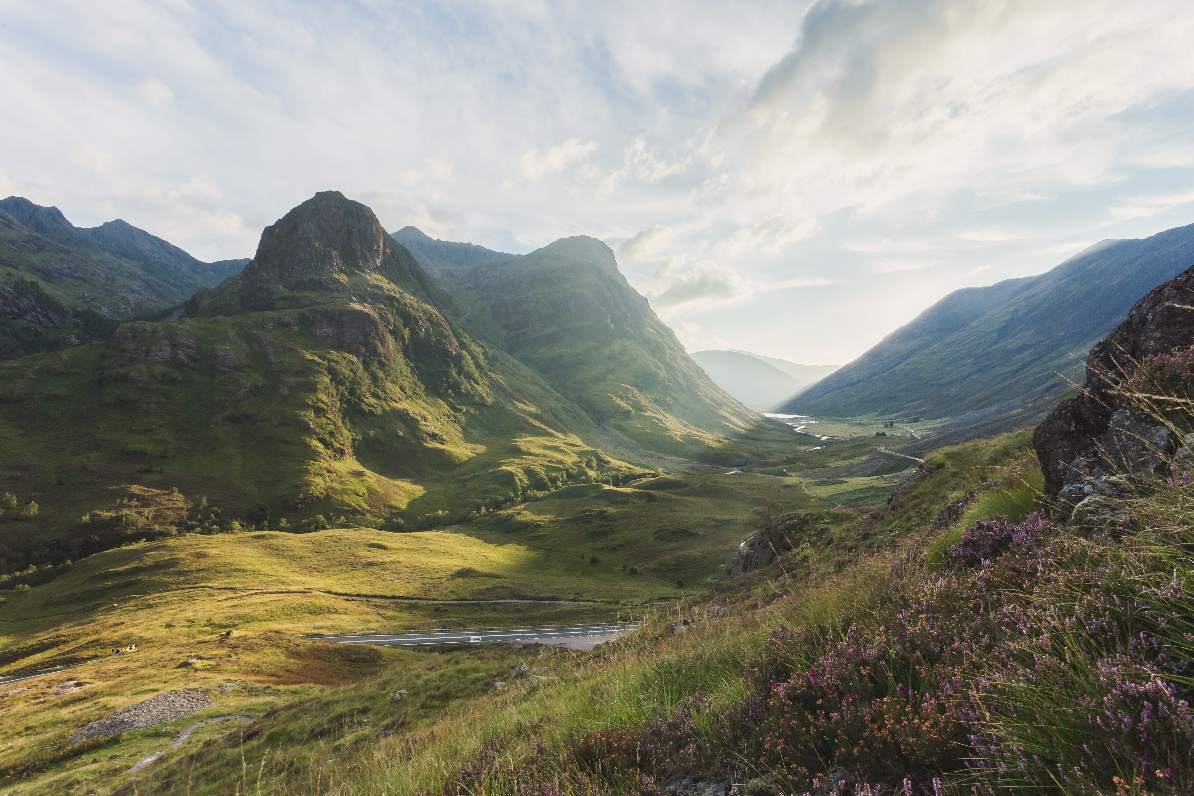 The pass at Glencoe under moving cloud, Scottish Highlands