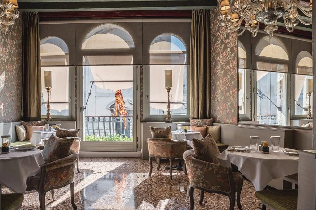 The dining room at Ca Maria Adele, Venice